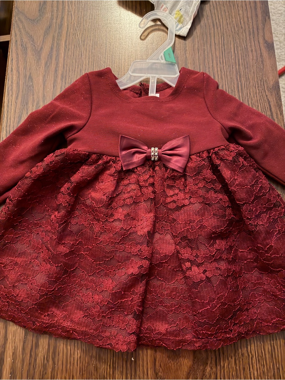 Youngland Baby Dress in Deep Wine